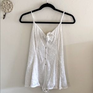 Urban Outfitters White Lace Romper